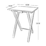 Mesa plegable medidas